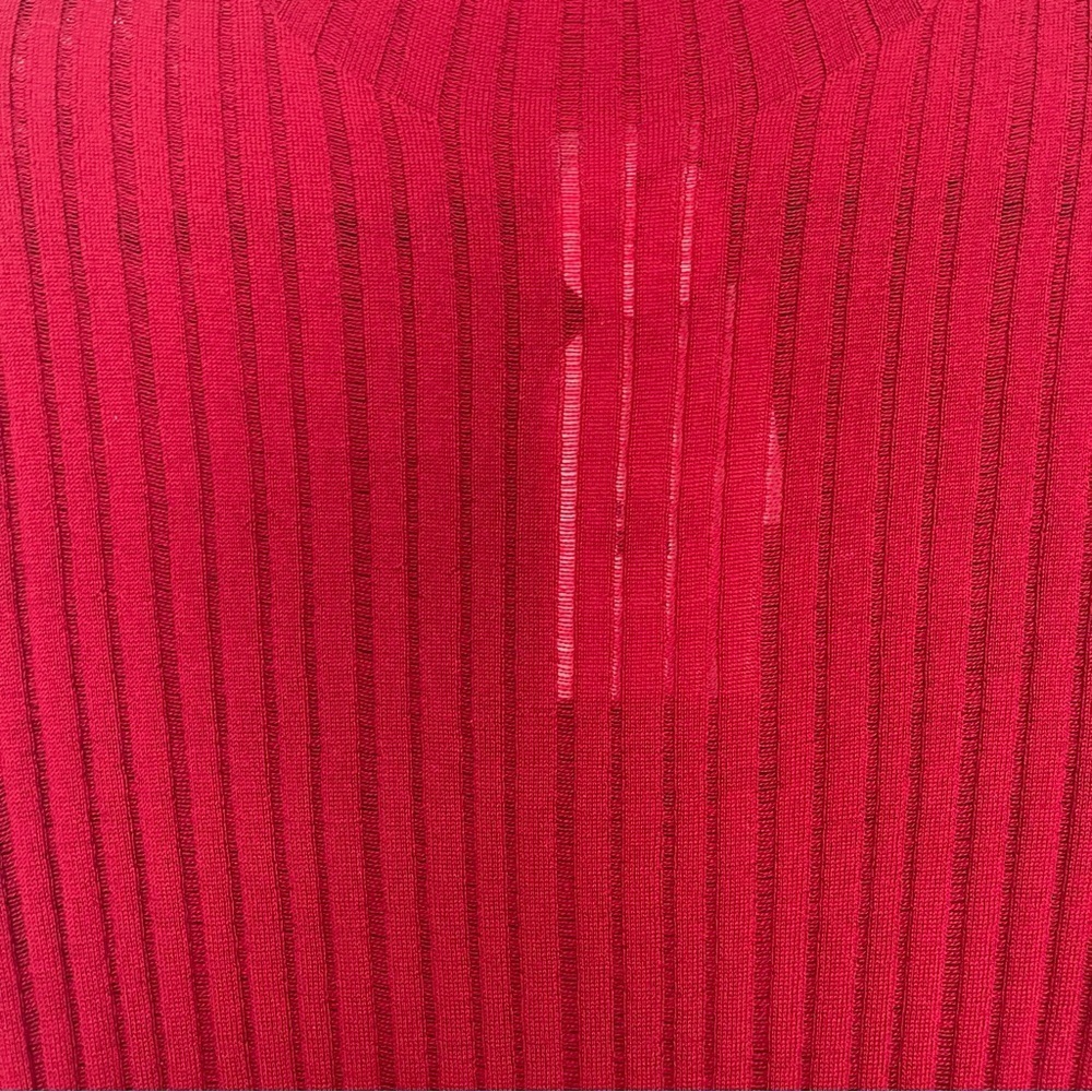 Cult Gaia x GAP Red Ribbed Wool Mock Neck Sweater NWT Size Large - Picture 4 of 9